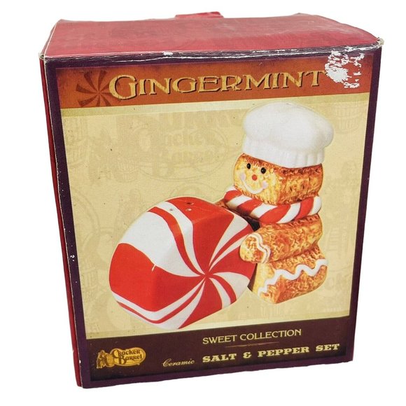 Cracker Barrel Salt And Pepper Ginger Mint Sweet Collection Original Stopper - Picture 8 of 10